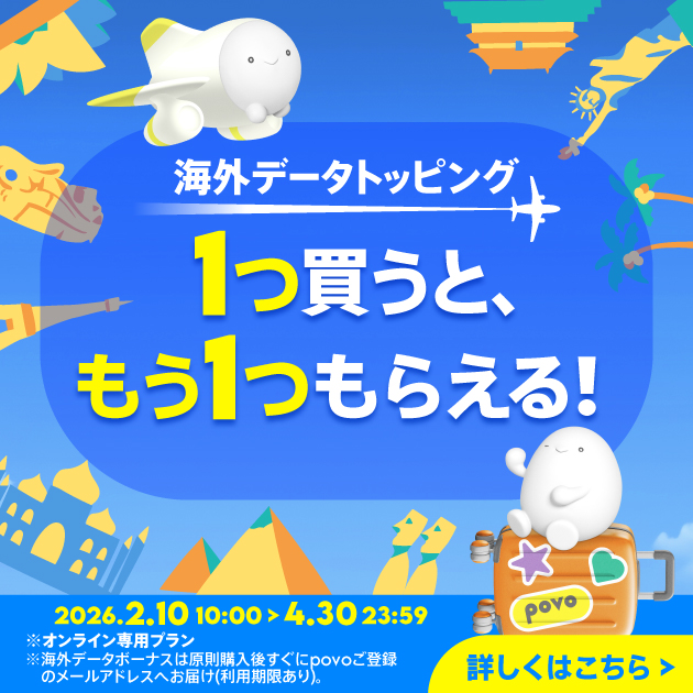海外データ 1つ買うと、もう1つもらえる！